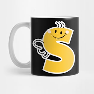 Playful Kids' Letter S - Funny & Creative Alphabet Gift for Smiles Mug